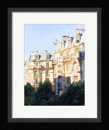 Framed Watercolor Streets of Paris III Print