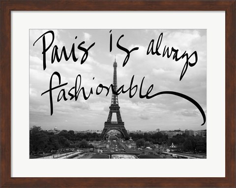 Framed Fashionable Paris Print