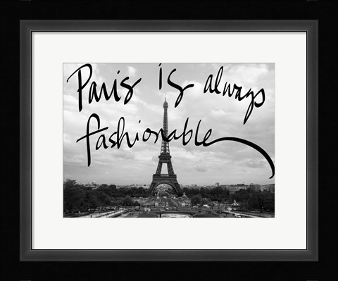 Framed Fashionable Paris Print