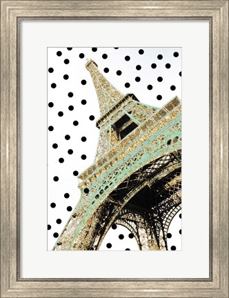 Framed Eiffel Tower with Glitter Print