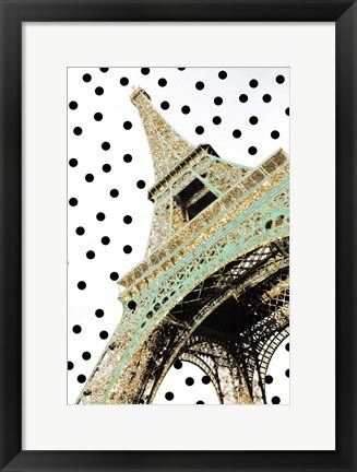 Framed Eiffel Tower with Glitter Print