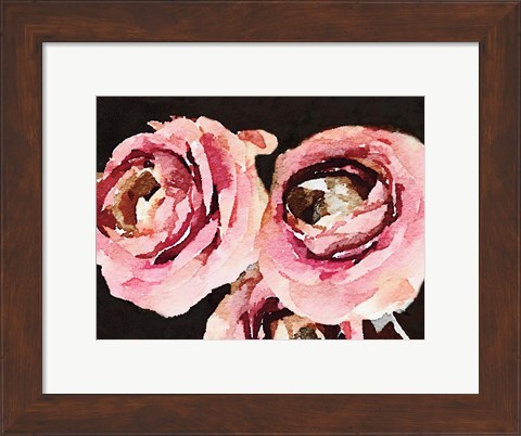 Framed Dark Roses Print