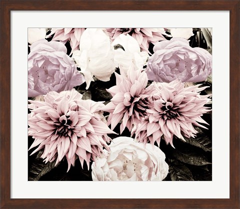 Framed Pink Washed Garden Print