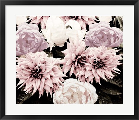 Framed Pink Washed Garden Print