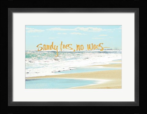Framed Sandy Toes, No Woes Print