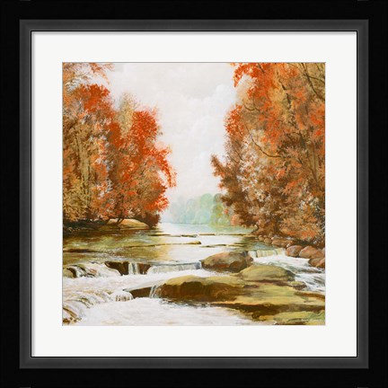 Framed Autumn at Firemen's Park Print