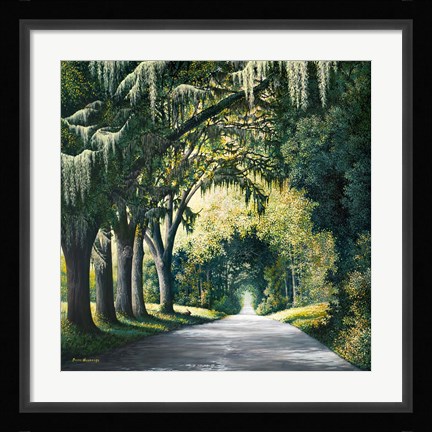 Framed Down the Rabbit Hole Square Print