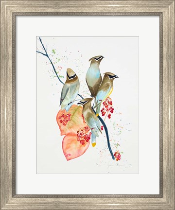 Framed Birds on Branch Print