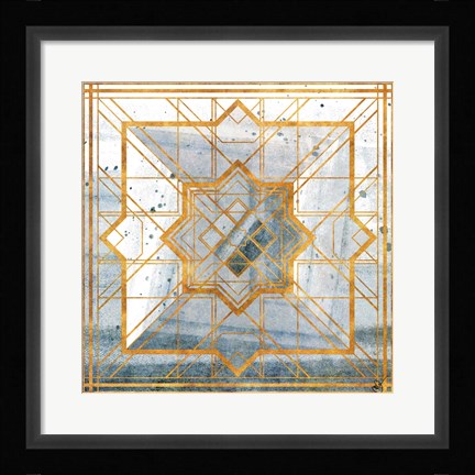 Framed Deco Square I Print