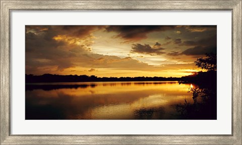 Framed Yellow Sunset Print