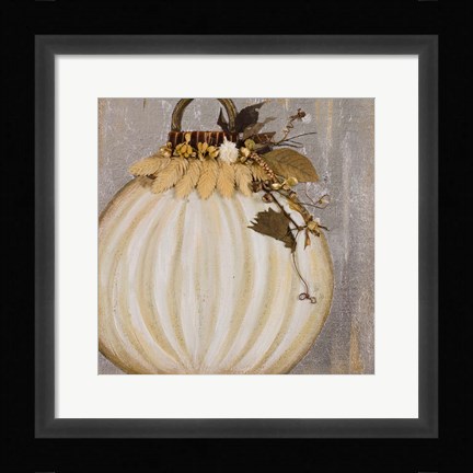 Framed White Ornament II Print