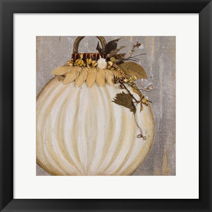 Framed White Ornament II Print