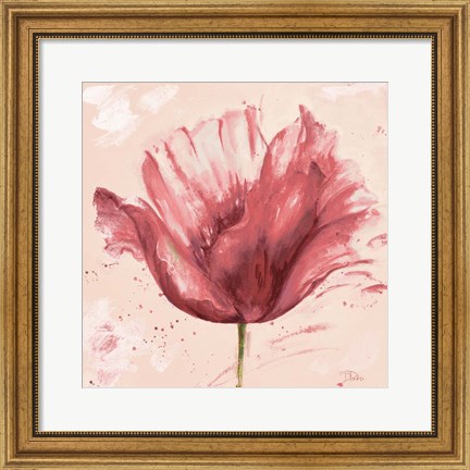Framed Flower in Pink Print