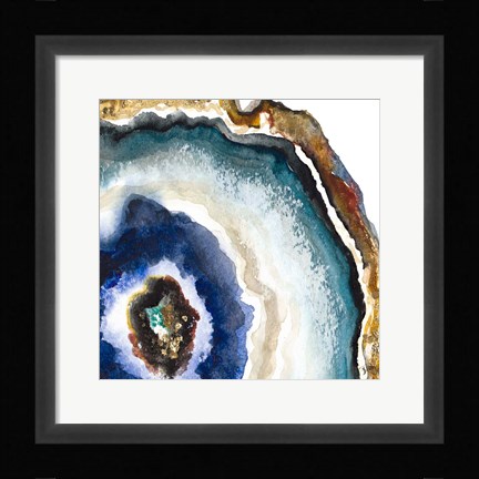 Framed Up Close Agate Watercolor II Print