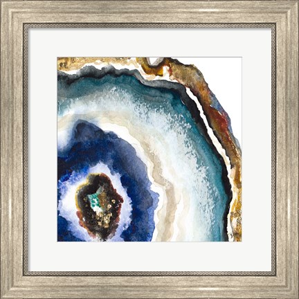 Framed Up Close Agate Watercolor II Print