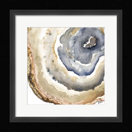 Framed Up Close Agate Watercolor I Print
