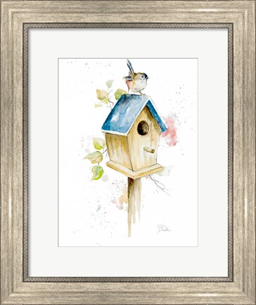 Framed Bird House I Print