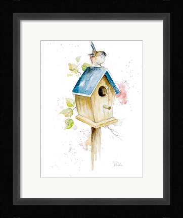 Framed Bird House I Print