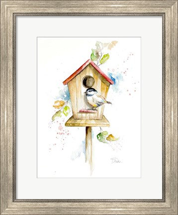 Framed Bird House II Print