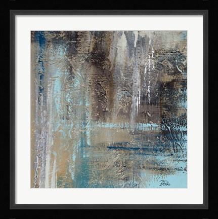 Framed Abstract on Teal Print