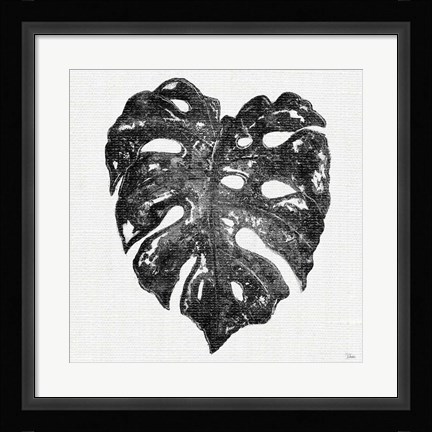 Framed Dark Leaf Palm II Print