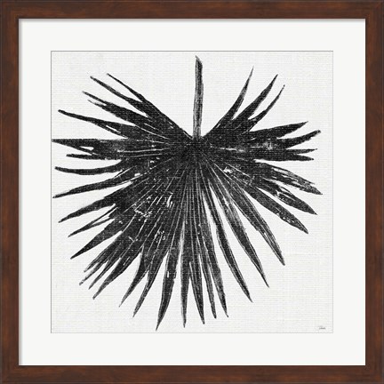 Framed Dark Leaf Palm I Print