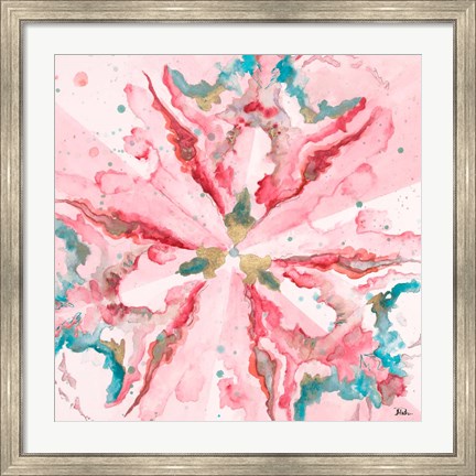 Framed Pink Constelllation Square Print