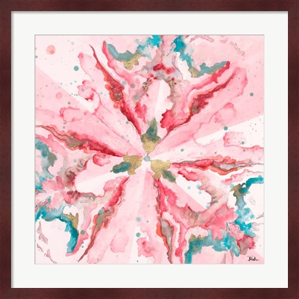 Framed Pink Constelllation Square Print