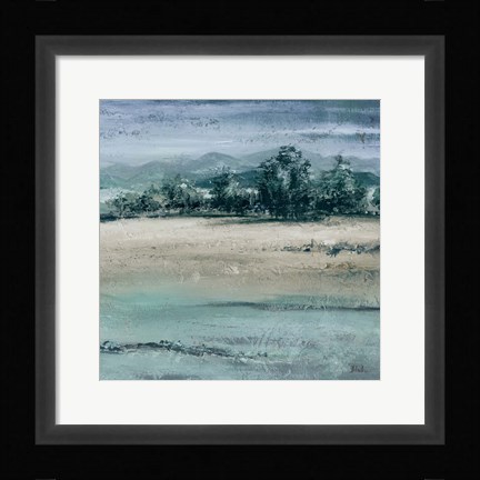 Framed Blue Forest Square II Print