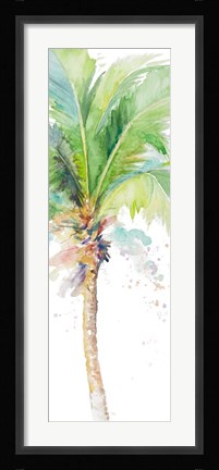 Framed Watercolor Coconut Palm Panel Print