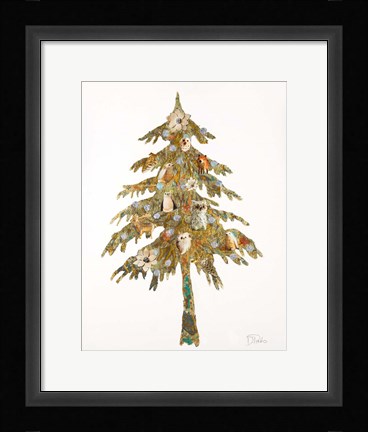 Framed Retro Tree Print