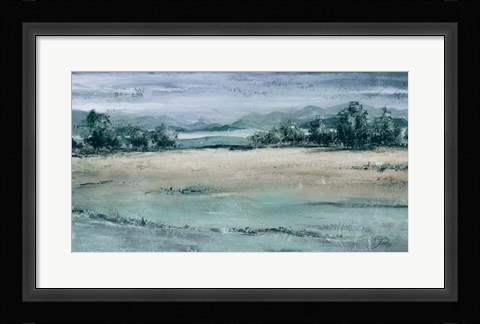 Framed Blue Forest Rectangle Print