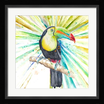 Framed Bright Tropical Toucan Print