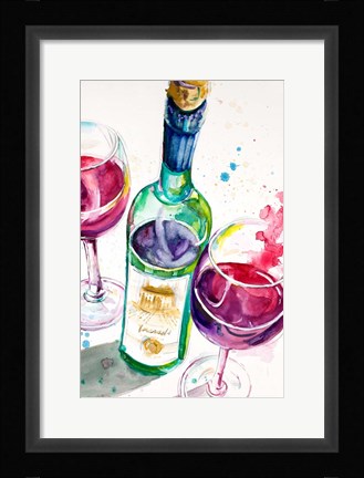Framed Red and White Wine I Print