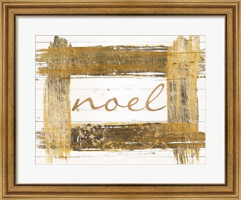 Framed Gold Noel Print