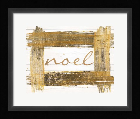 Framed Gold Noel Print