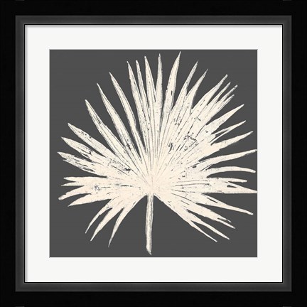 Framed Sophisticated Palm Leaf I Print