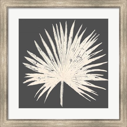 Framed Sophisticated Palm Leaf I Print