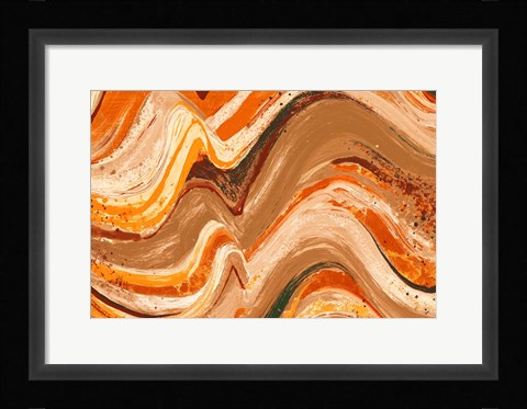 Framed New Concept Orange Abstract Print