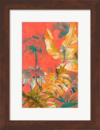 Framed Orange Palm Selva I Print