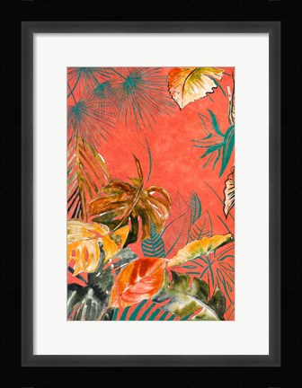 Framed Orange Palm Selva II Print