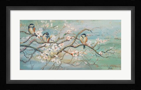 Framed Spring Branch with Birds Print