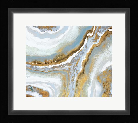 Framed Blue Agate Print