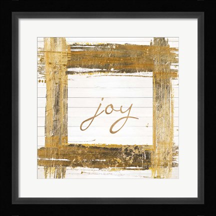 Framed Gold Joy Square Print