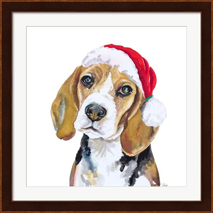 Framed Holiday Dog I Print