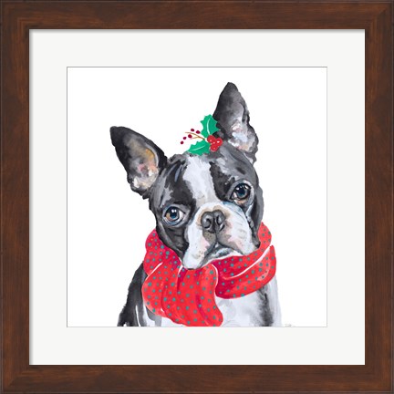 Framed Holiday Dog II Print