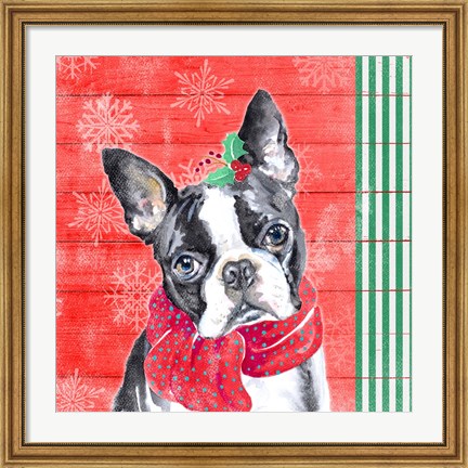 Framed Holiday Puppy II Print