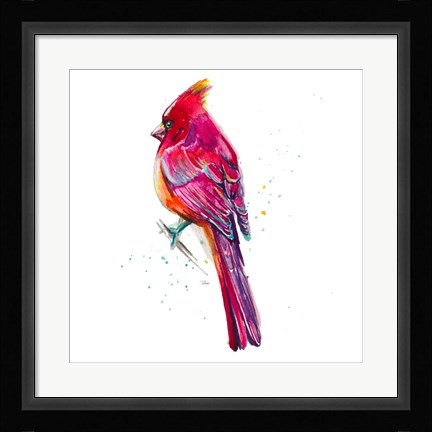 Framed Christmas Cardinal II Print