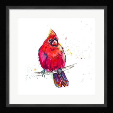 Framed Christmas Cardinal III Print