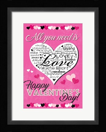 Framed All You Need Print